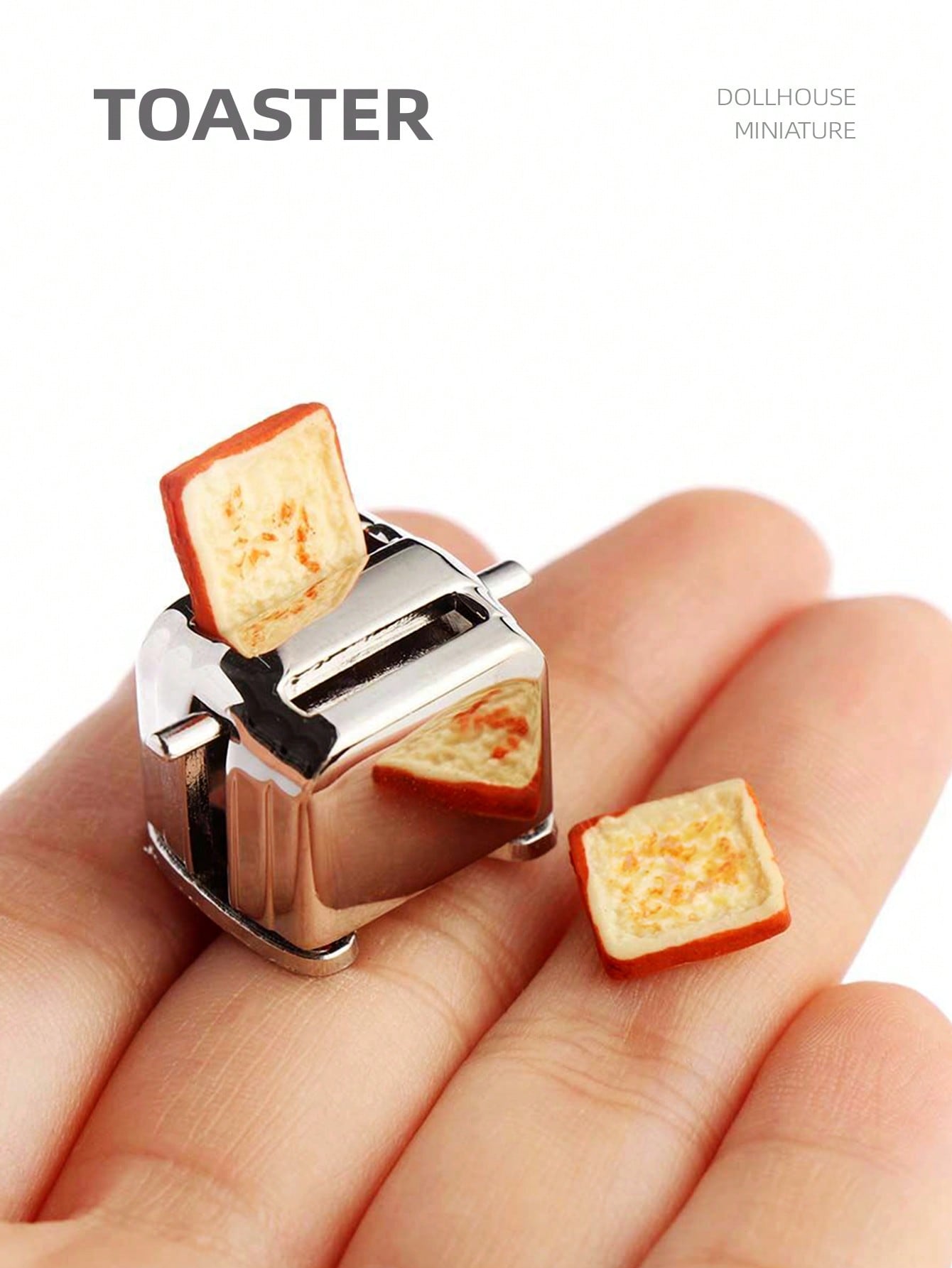 Kitchen Appliances Usa - 1:12 Dollhouse Miniature Toaster, Mini Simulation