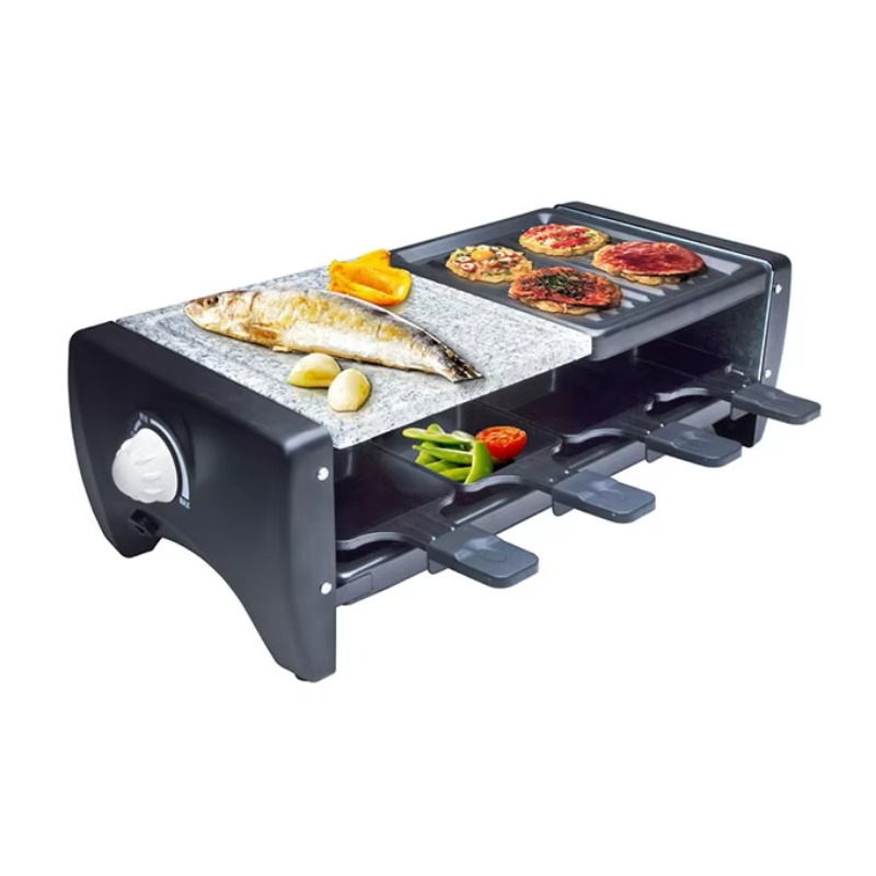 Raclette Grill Table - 1200W Electric Iron Mini Table Raclette