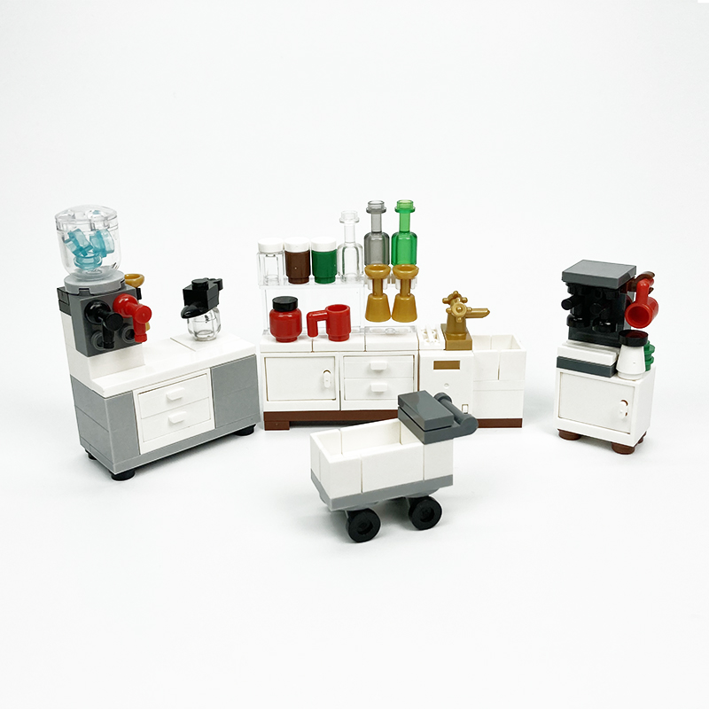 Kitchen Appliances Refrigerators - MOC block creative toys kitchen appliances