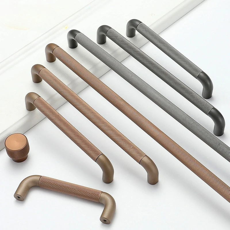 Kitchen Appliances Luxury - Zinc alloy Knurling Brushed Cross Cabinet