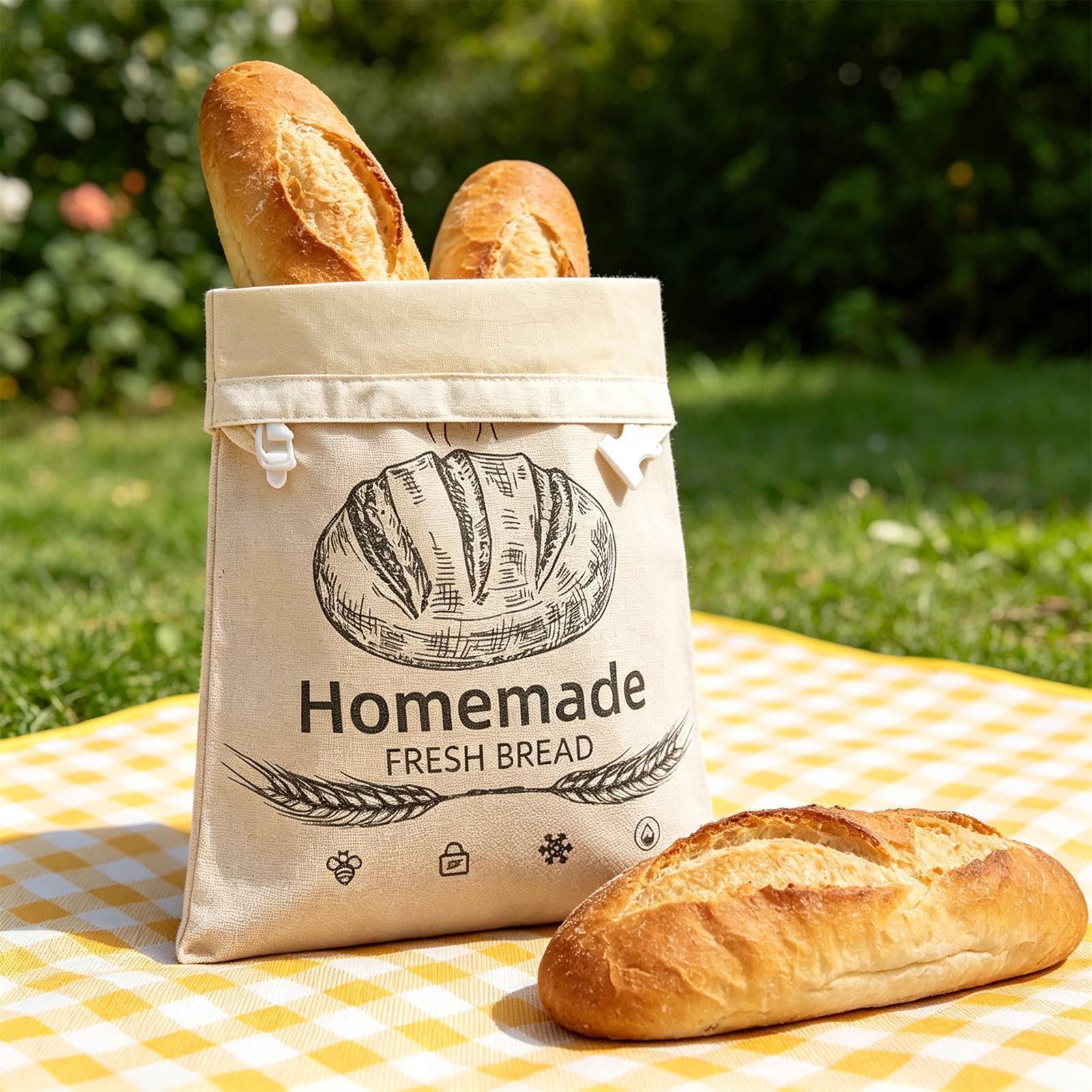 Kitchen Appliances Refrigerators - Beeswax Bread Bag With Buckle Dough
