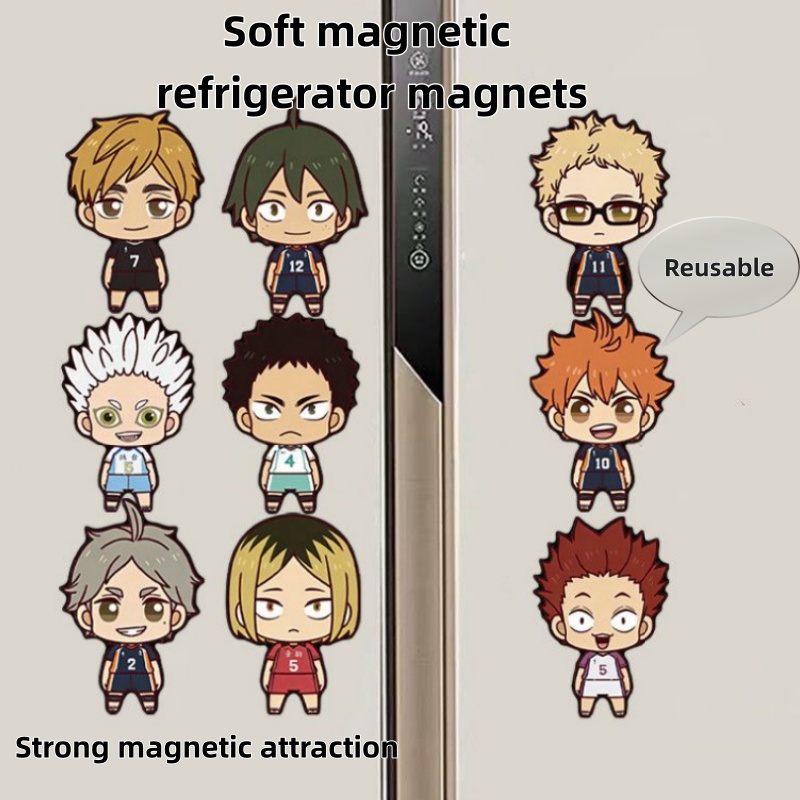 Kitchen Appliances Refrigerators - Bestselling Haikyuu!! Creative Magnetic Fridge Stickers