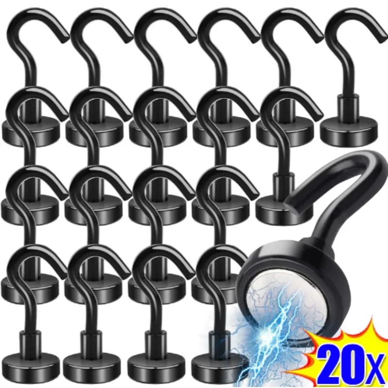 Black Strong Magnetic Hooks fo - Kitchen Appliances Refrigerators recension och pris