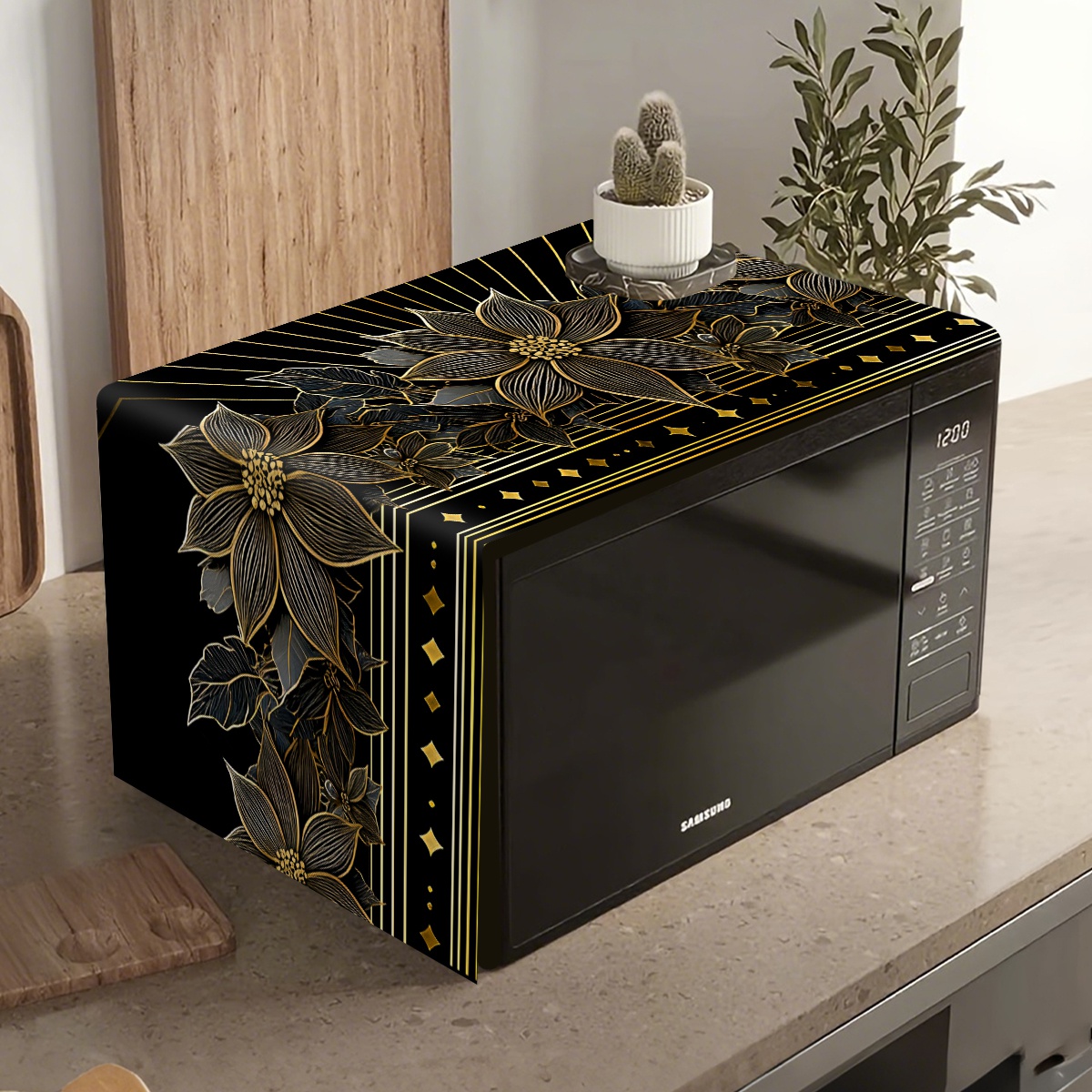 Luxury Black Gold Floral Micro - Kitchen Appliances Luxury recension och pris