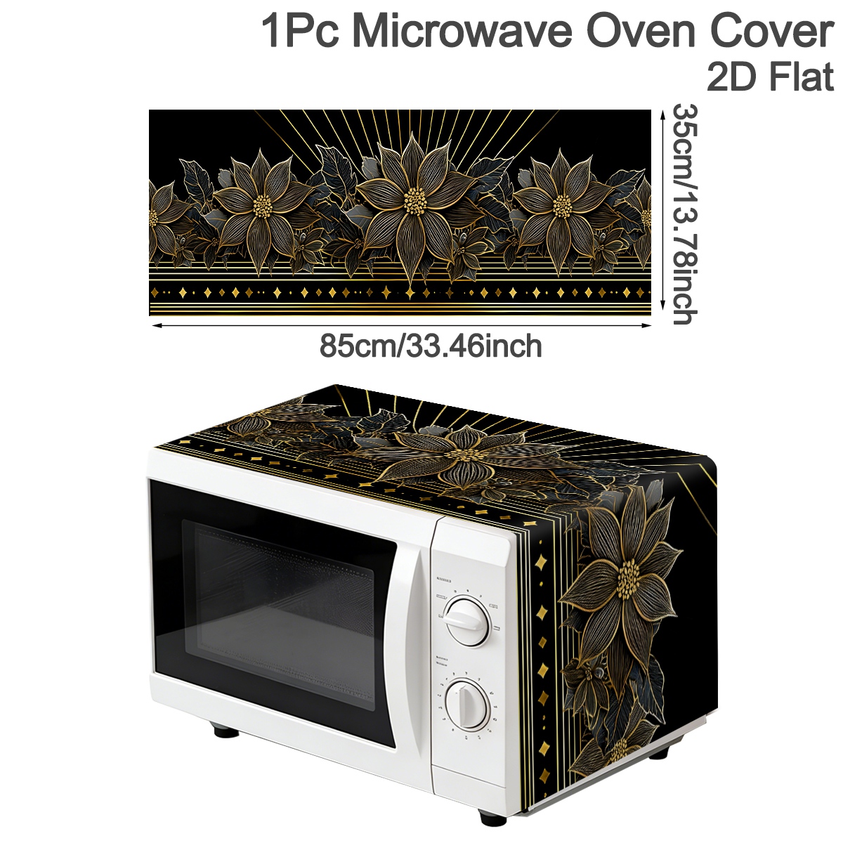 Luxury Black Gold Floral Micro - Kitchen Appliances Luxury recension och pris