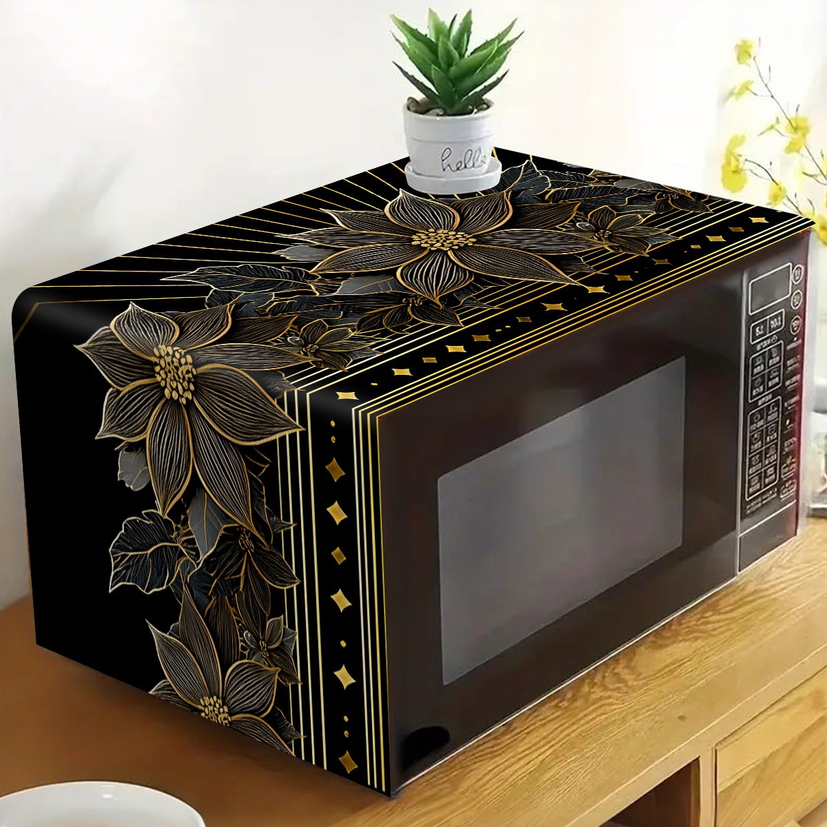Luxury Black Gold Floral Micro - Kitchen Appliances Luxury recension och pris