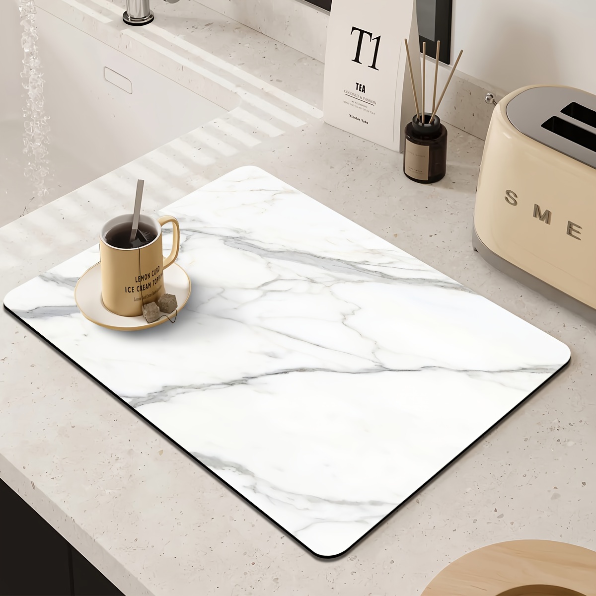 Luxury Marble Print Absorbent  - Kitchen Appliances Luxury recension och pris