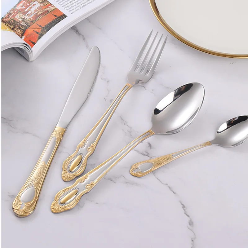 Golden Cutlery Set,Luxury Retr - Kitchen Appliances Luxury recension och pris