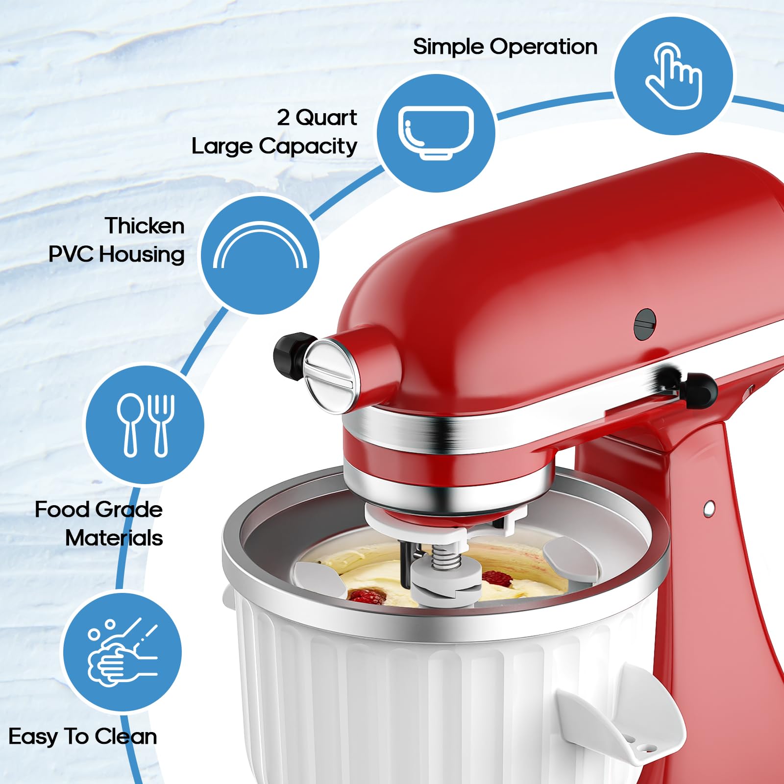 2 Quart Ice Cream Maker Attach - Kitchen Appliances Kitchenaid recension och pris