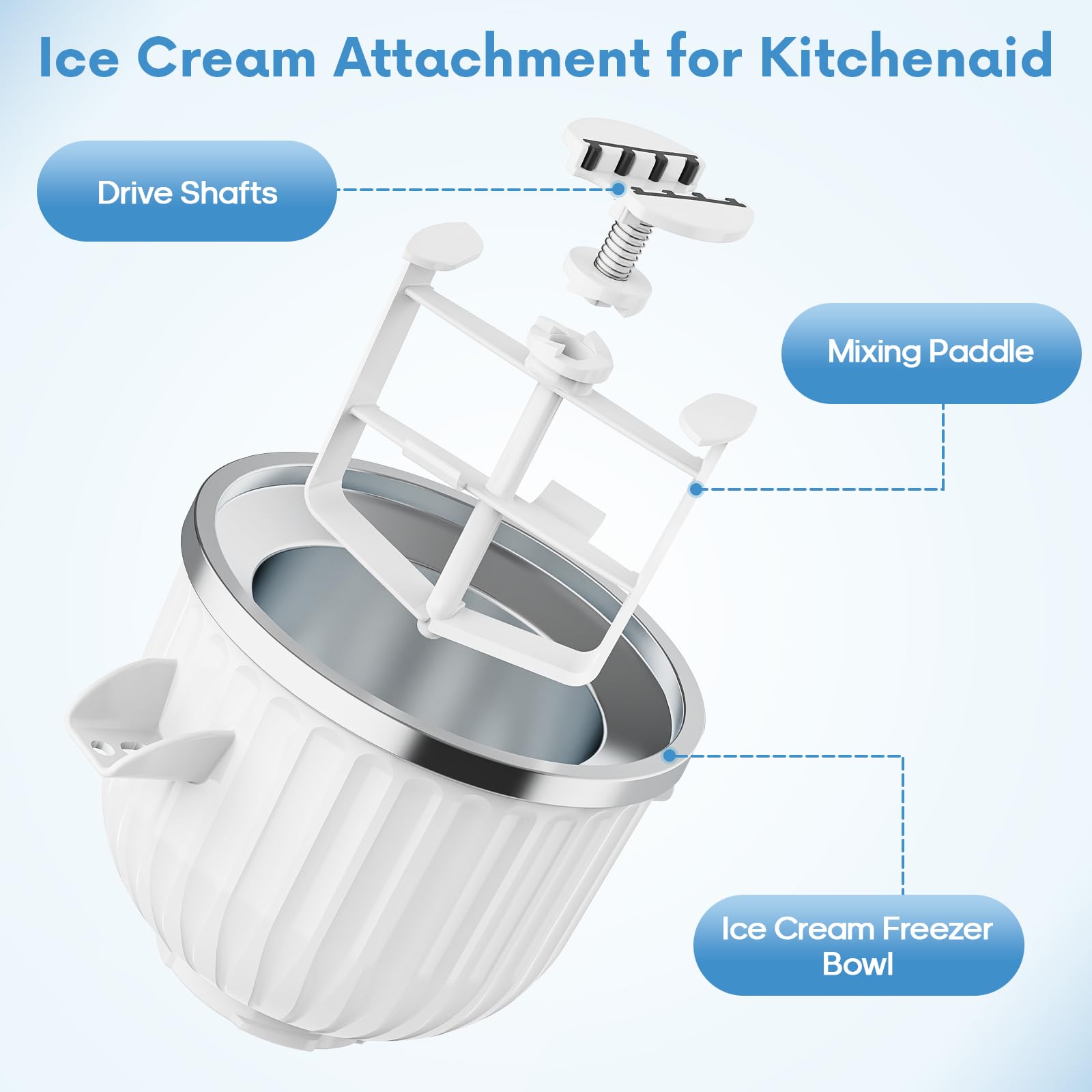 2 Quart Ice Cream Maker Attach - Kitchen Appliances Kitchenaid recension och pris