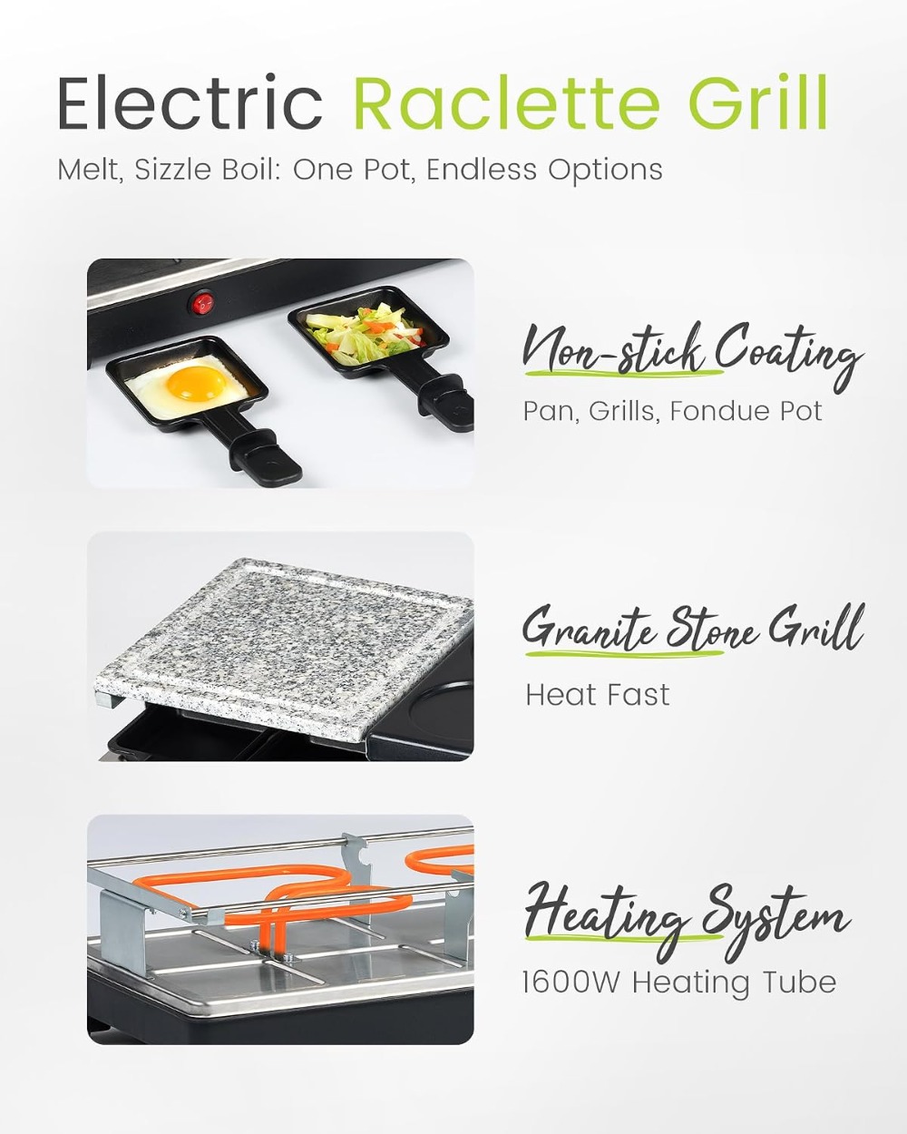 Raclette Table Grill - Indoor  - Raclette Grill Table recension och pris